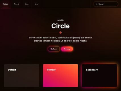 Circle Joomla Template Black Orange Style
