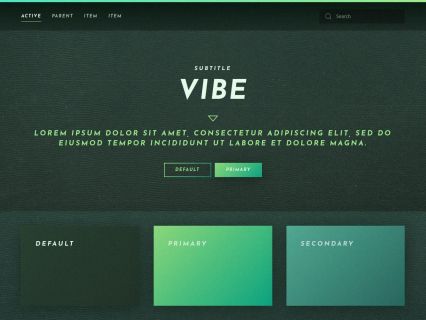 Vibe WordPress Theme Dark Green Style