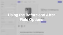 Field Options Before and After Documentation Video for Joomla