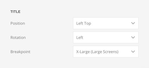Section title settings