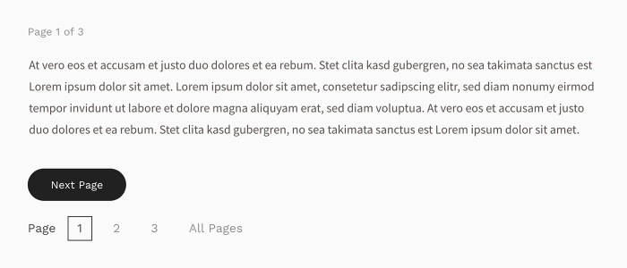 Page break navigation