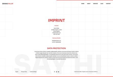 Dennis Miller WordPress theme Imprint Layout