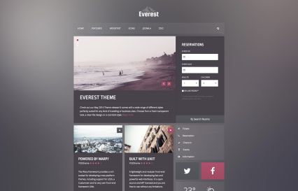 Everest WordPress Theme Lilac Style