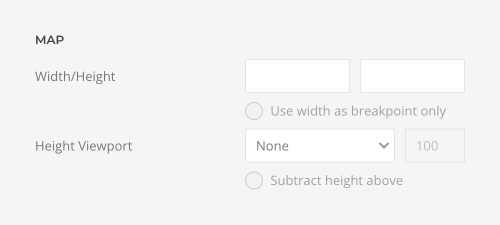 Map width and height