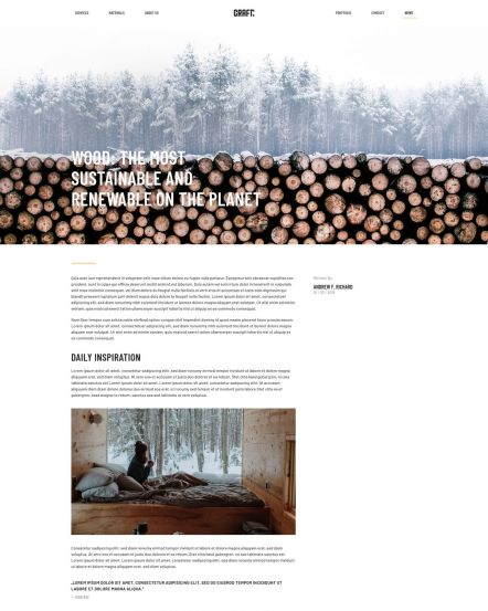 Craft Joomla template Post Layout