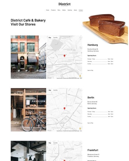 District Joomla template Contact Layout