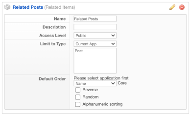 Parameter settings