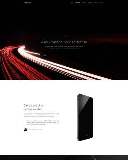 Horizon Joomla template Services Layout