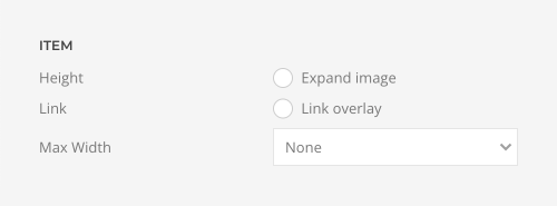 Gallery item height and width