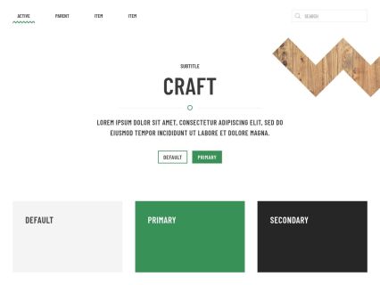 Craft Joomla Template White Green Style