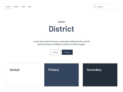 District Joomla Template White Blue Style