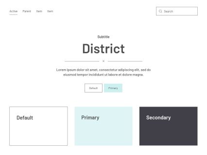 District Joomla Template White Turquoise Style