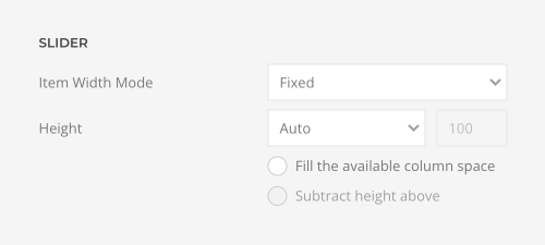 Overlay slider height