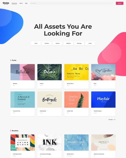 Design Bites Joomla template Resource Categories Layout