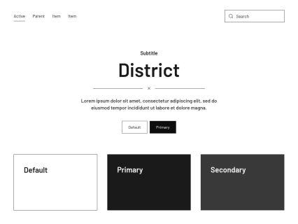 District WordPress Theme White Black Style
