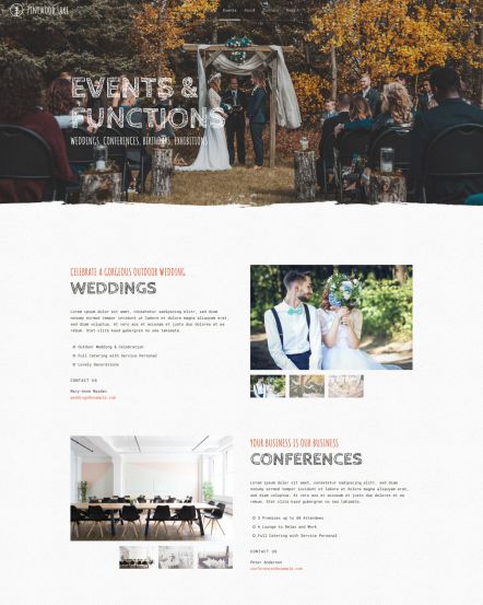 Pinewood Lake Joomla template Services Layout