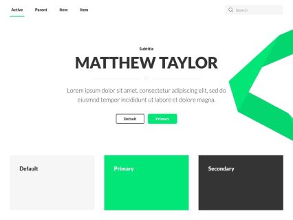 Matthew Taylor Joomla Template White Green Style