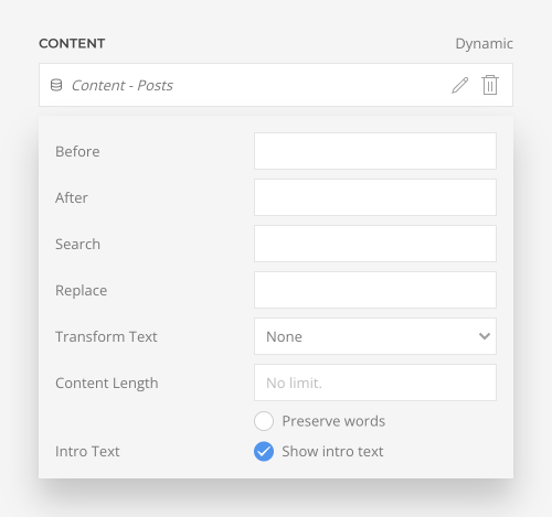 Content length option