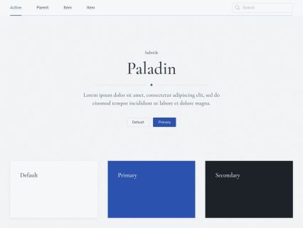 Paladin WordPress Theme Light Darkblue Style