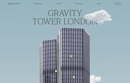 Gravity Tower Joomla template Home Page in Light Yellow Style
