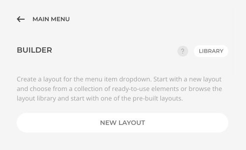 Mega menu