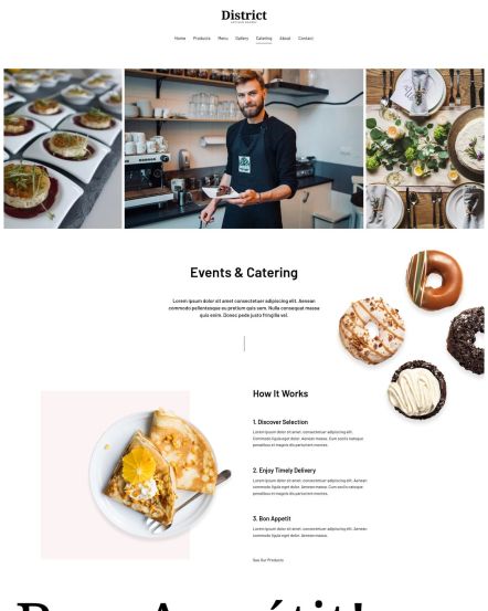 District Joomla template Services Layout