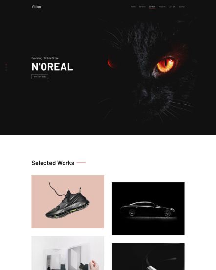 Vision Joomla template Portfolio Layout