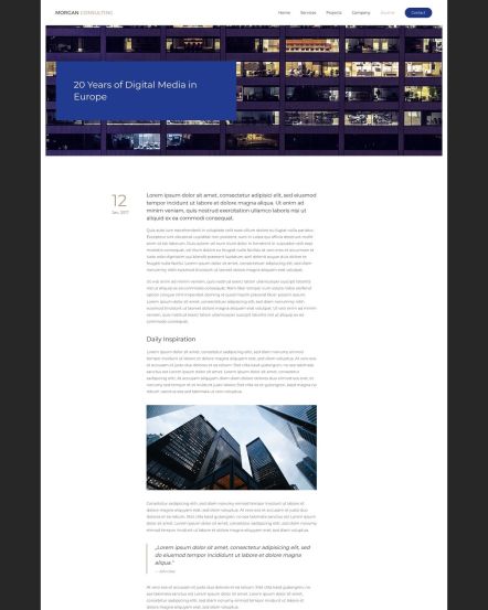 Morgan Consulting Joomla template Post Layout