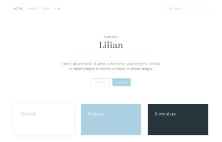 Lilian Joomla template UI Elements in White Blue Style