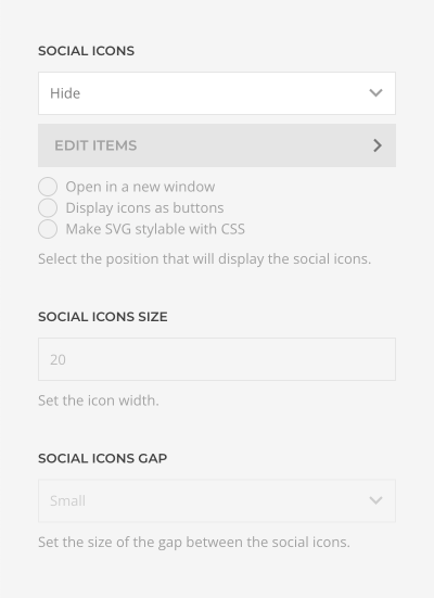 Social icons
