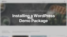 Installing a WordPress Demo Package Documentation Video for WordPress