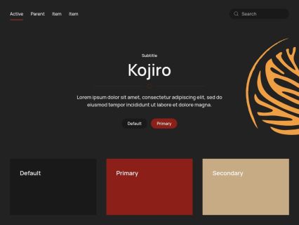 Kojiro WordPress Theme Dark Red Style