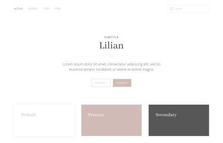 Lilian Joomla template UI Elements in Default Style