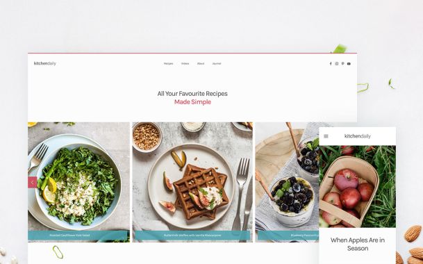 Kitchen Daily – A Cooking Theme for WordPress and Joomla