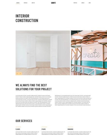 Craft Joomla template Service Post Layout