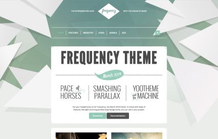 Frequency Joomla Template Shards Style
