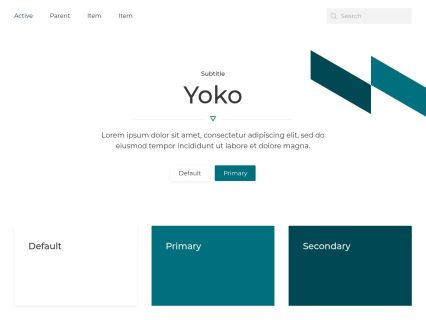 Yoko Joomla Template White Turquoise Style