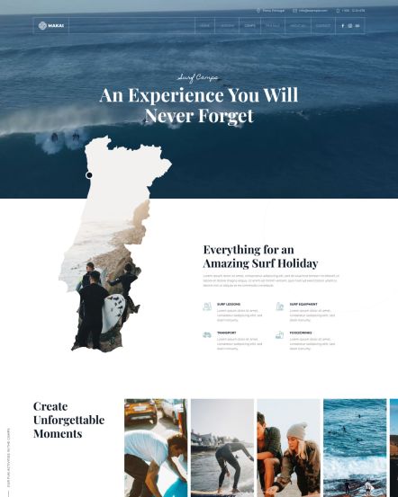 Makai Joomla template Services Layout