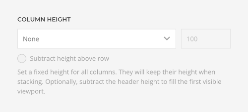 Column height