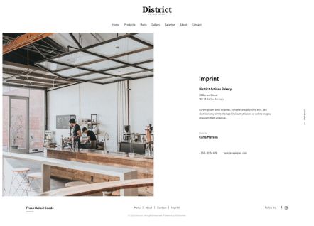 District Joomla template Imprint Layout