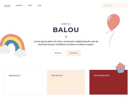 Balou WooCommerce Theme White Orange Style