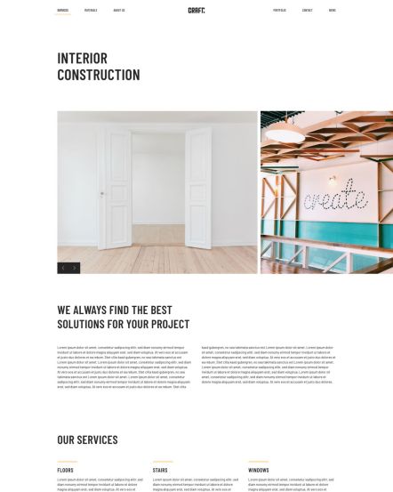 Craft Joomla template Service Post Layout