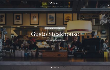 Gusto WordPress Theme Steakhouse Style
