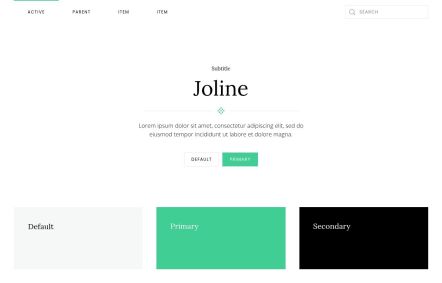 Joline Joomla template UI Elements in White Green Style