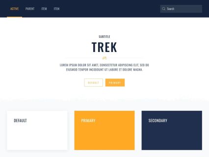 Trek Joomla Template White Yellow Style