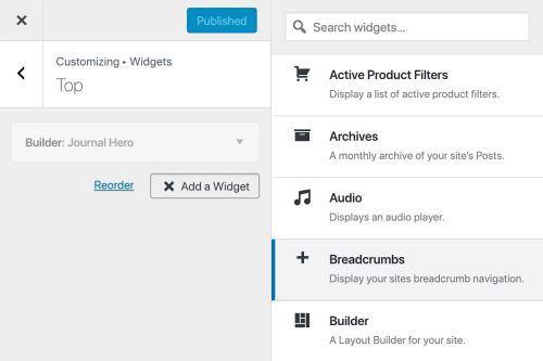Breadcrumbs Widget for WordPress