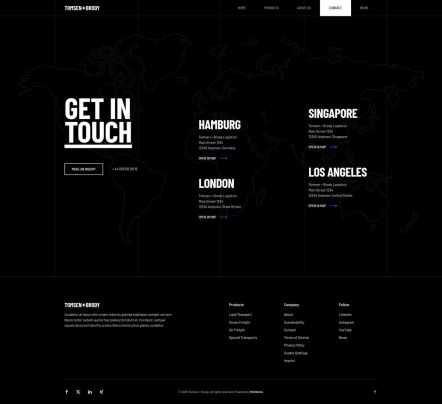 Tomsen Brody Joomla template Contact Layout