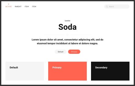 Soda Joomla template UI Elements in White Red Style