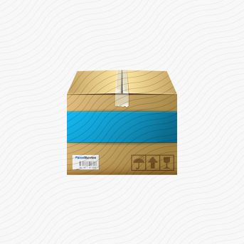 Cardboard Box Blue Icon