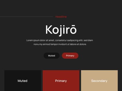 Kojiro Joomla Template Dark Red Style